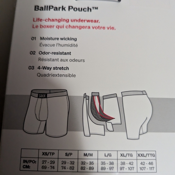 COPY - Saxx mens underwear new in box - Picture 4 of 4